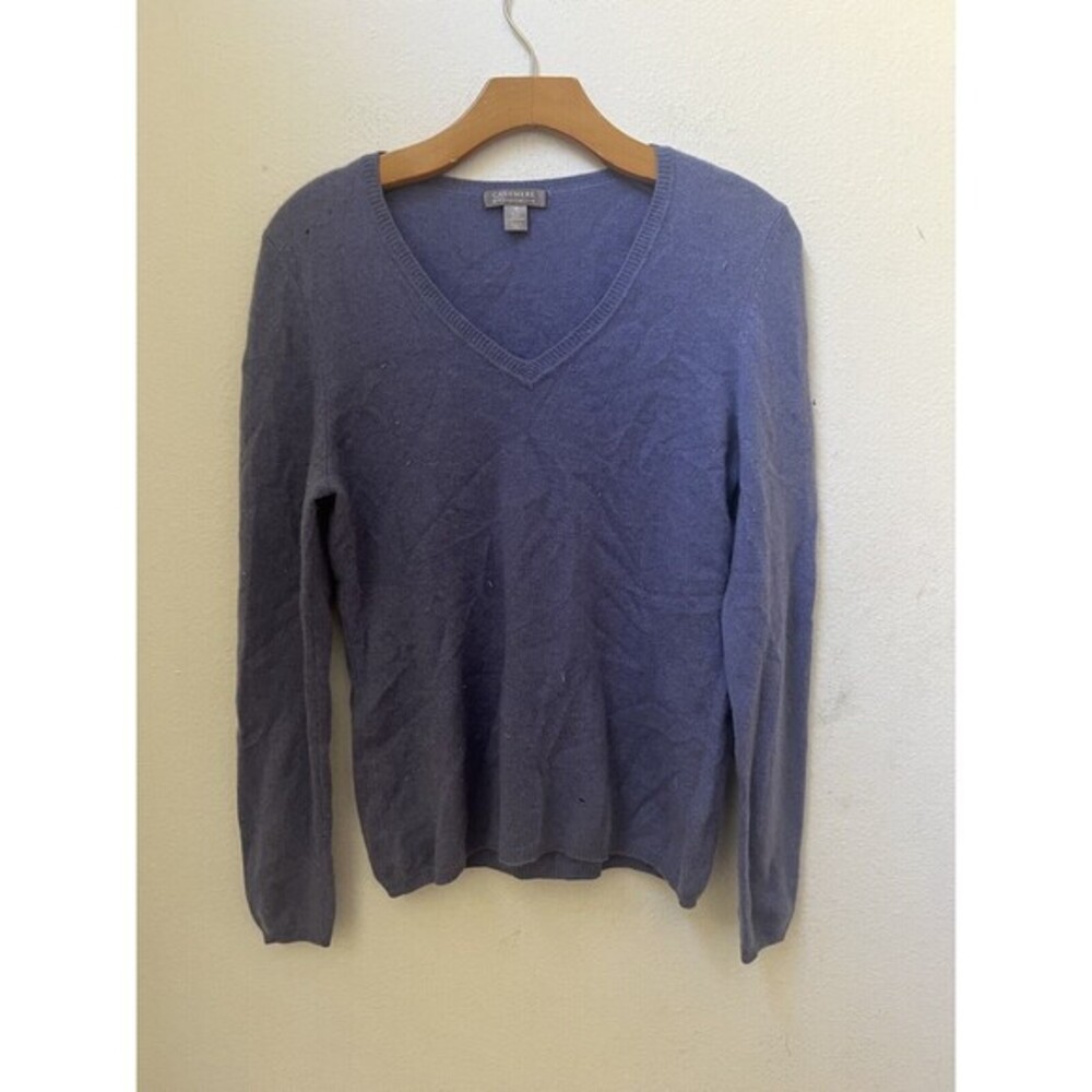 Charter Club Blue V-Neck Sweater